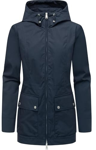 Ragwear Damen leichte Übergangsjacke kurze Herbstjacke mit Kapuze Monadetta B YOUMODO XS-6XL