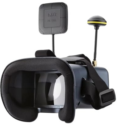 Knoruley 5,8 G 40-Kanal-Empfänger, 4,3-FPV-Brille mit DVR-Race-Band mit Automatischer Suche für FPV-Drohne, RC-Quadcopter-Flugzeug