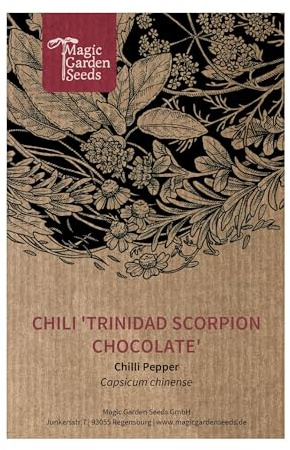 Chili 'Trinidad Scorpion Chocolate' (Capsicum chinense) - ca. 10 Samen der sehr scharfen Chilisorte