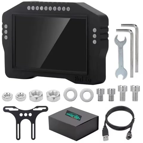 10,3 Zoll 28 PCS verstellbare RGB Lichtperlen Dashboard für LOGITECH G27 / G29 / G920 / G923 / G935 Basis; Simulator Game Dashboard für Thrustmaster (5 INCH)