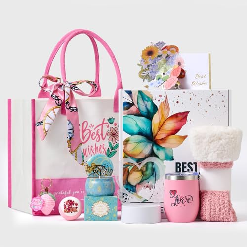Gifts for Women Friend Sister Wife Girlfriend Daughter, Insulated Tumblers Birthday Valentines Mothers Day New Year Gift, Get Well Gift for Women, Thinking of you and Self-Care Present Box for Her