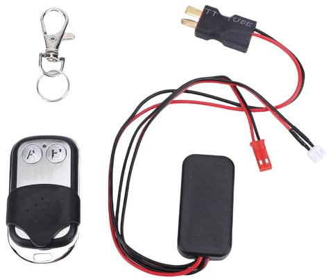 Asixxsix Kit de Télécommande de Treuil sans Fil RC, Télécommande de Treuil sans Fil RC et Kit de Remplacement de Récepteur pour Voiture sur Chenilles de Véhicule Modèle RC à L'échelle