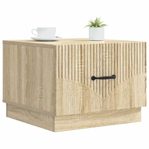 vidaXL Couchtisch Sonoma-Eiche 49 x 50 x 37 cm Holzwerkstoff, Stylischer Vintage-Couchtisch, rechteckig, aus hochwertigem Holz, viel Stauraum, praktischer Akzent fürs Wohnzimmer