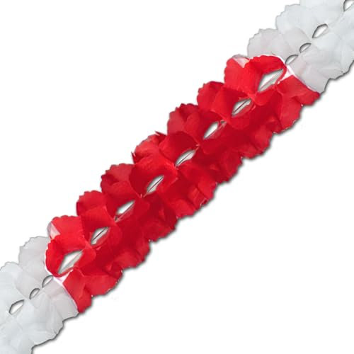 Girlande rot-weiß, 4 m Länge