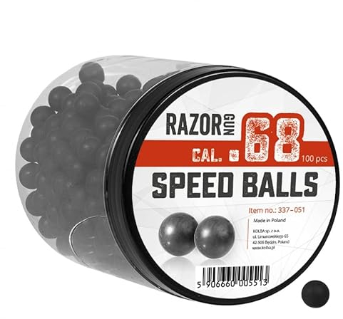 RazorGun 68 Cal.68 Gummigeschosse 100 T4E HDS HDR 68 Gummi-Munition für Schießübungen Gummi-Munition Gummi-Patronen Gummi-Geschosse Gummi-Munition für Luftgewehre Gummi-Geschosse für Luftdruckwaffen