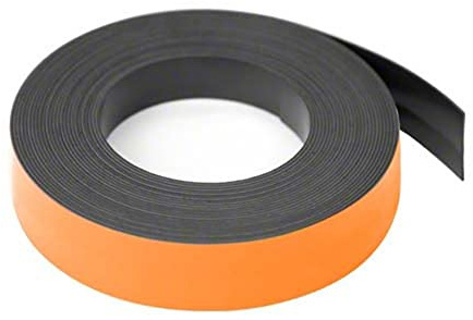 MagFlex® Lite Flexible Matt Orange Magnetic Gridding Tape for Whiteboards, Noticeboards or Filing Cabinets - 25mm Wide - 5m Length