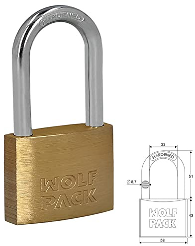 Candado Laton Arco Largo 60 mm.
