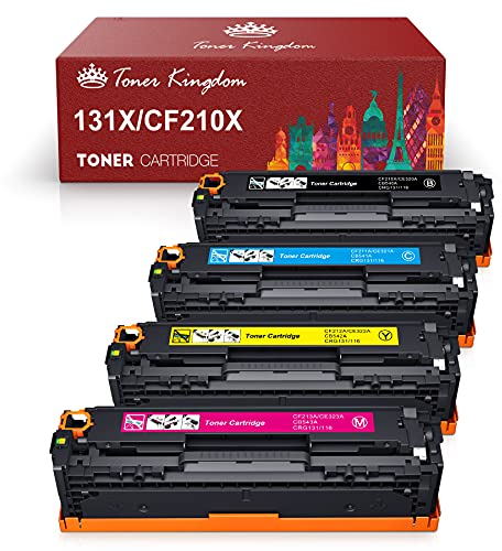 Toner Kingdom Kompatible Tonerkartusche für die Modellreihe HP 131X für CF210X, CF210A, 131A für HP LaserJet Pro 200 Color M251n, M251nw, M276nw, 128A für CF320A, CM1415FNW, CP1525N,125A CB540A, CP1515n, CP1215