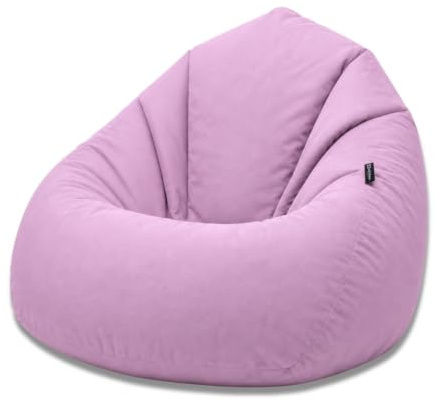 BuBiBag Sitzsack Erwachsene Bodenkissen Sitzkissen, Flieder XXXL | Riesensitzsack Tropfenform als Liegekissen, 128x85 cm, gefüllt, wasserabweisend, Indoor und Outdoor