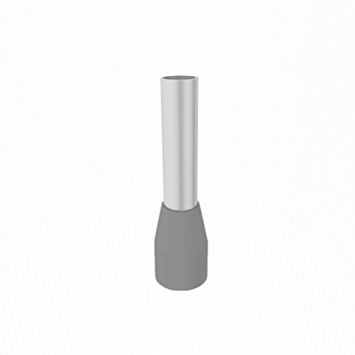 100 Stück E 0,75/8 Aderendhülsen isoliert grau 0,75mm2/8mm E7508 Elpromet 0200