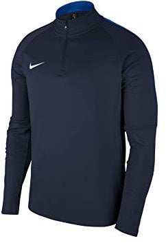 NIKE Unisex Kids Dry Academy 18 Drill Long Sleeve Top, Obsidian/Royal Blue/(White), XS UK