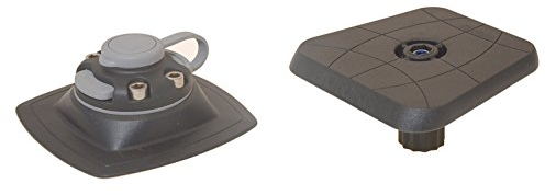 FASTEN Set Plattform (100x100mm) + Halterung [PVC Basis] (110x110mm) Schlauchboot, Farbe:grau