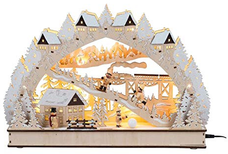 UnbekanntLED-Bogen Winterromantik, 34 x 7,5 x 30 cm