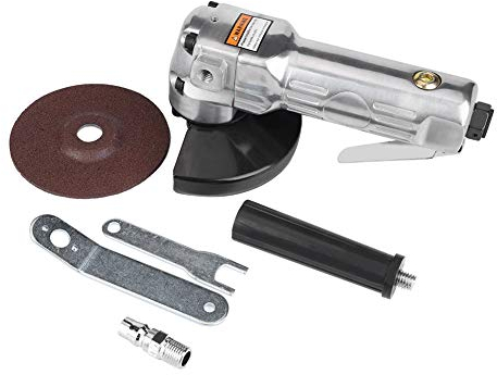 Akozon Mini Smerigliatrice Angolare Pneumatica Aria Angolo Levigatrice Lucidatura Rettificatrice 11000rpm + 4 Pollici Levigatura Pad