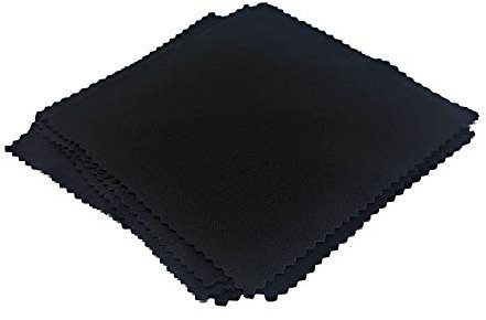 WS UK Microfibre Cleaning Cloths 10x10cm [Black, Pack of 1]
