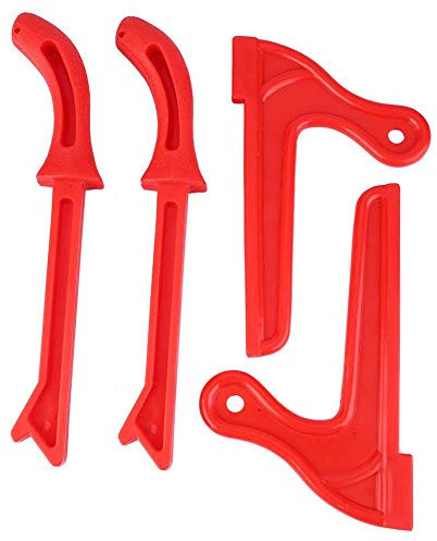 4Pcs Push Block, Tischkreissäge Push Block, Sicherheit Kunststoff Holzbearbeitung schützende Handsäge Push Sticks, sicher und bequem auf Tischkreissäge laufen(rot)