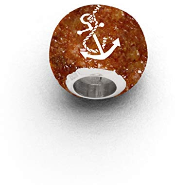 DUR Anhänger für Halsketten und Armbänder Ostsee Bernstein, aus 925 Sterling Silber, B: 11 mm, P3599