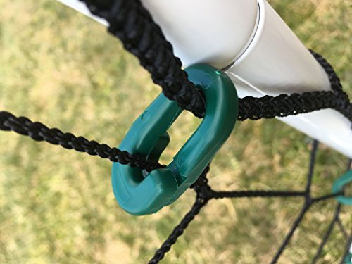 Ganci rapidi per Fissaggio reti Recinzione Sportive | Trattato Anti-UV, Lotto di 40 Pezzi, Colore Verde