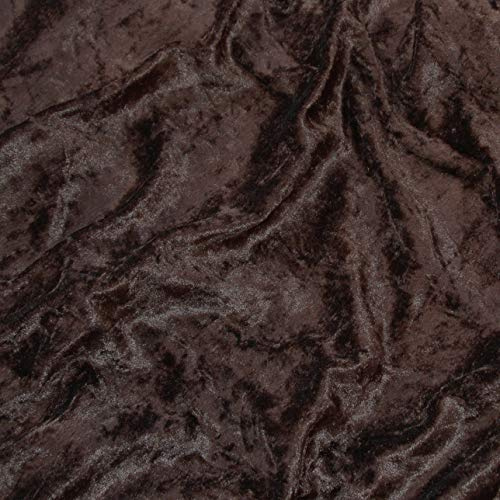 Discount Fabrics Ltd Hochwertiger Pannesamt, Stretch, Veloursstoff, 150 cm breit, für Polstermöbel, Kleider, Handarbeiten, Vorhänge, Bett, Kopfteil, Meterware, Schokoladenbraun