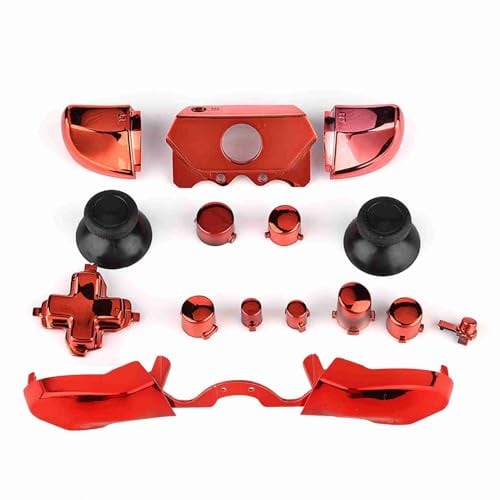 Socobeta Ersatzknopf-Kit Full Mod Teil ersetzen Kompatibel mit One Controller 3,5-mm-Buchse(rot)