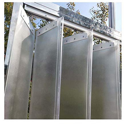 LJIANW Tenda in Lamelle PVC A Strisce, Personalizzabile Tenda in PVC Pieghevole Porta Scorrevole Parabrezza Isolamento Tenda Divisoria, 1,5 Mm Larghezza 18 Cm PVC Opaco