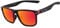 DUDUKING Polarisierte Sonnenbrille Herren Damen, Retro Vintage Fahrrad Sonnenbrille Unisex Fahrradbrille Sports Brille Sunglasses UV400 Schutz Rot