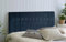 RIO Padded Lined Divan Bed Headboard | Chenille Fabric Headboards for 4ft6 Double Size Bed | Elegant design with wooden material headboards for beds (Blue, 4ft6 Double Height-20inch)