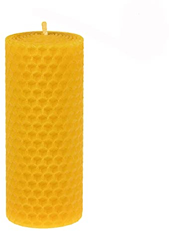 Hahn Wabenstumpenkerze 100% Bienenwachs 100x40mm Unparfümiert