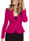 Minetom Blazer Femme Élégant Veste de Tailleur Costume Manches Longue Slim Fit Bureau Affaires Manteau Blouson avec Boutons A Rose L