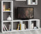 Mar.c.a. Design - Libreria Mobile Porta Tv Soggiorno Moderno Bianco Frassinato, con 6 Vani Scaffale a Cubi 30 x 40 cm (Lunghezza 175 x30 x 132H)