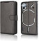 TECHGEAR Étui Portefeuille en Cuir Nothing Phone 1, Housse de Protection à Rabat avec Porte-Carte Portefeuille, Support et dragonne - Cuir PU Noir avec Fermeture magnétique conçu pour Nothing Phone 1