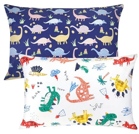 Kinder Kissenbezug 2 Stück, 100% Baumwolle Baby Kissenbezu, 40x60 cm Kissenbezug Weich Atmungsaktiv für Jungen Mädchen Bettwäsch Babykissen Bezug mit Umschlag