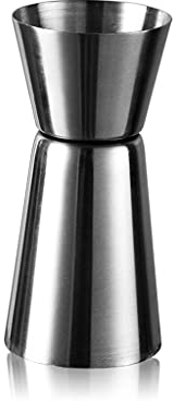 Samnuerly Bicchiere da Cocktail in Acciaio Inossidabile da 15/30 ml o 25/50 ml Dual Shot Drink Spirit Measure Jigger Gadget da Cucina (Dimensioni: 25 e 50 ml) (Multicolore 25 e 50 ml)
