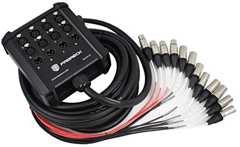 PRORECK 8-Channel Low Profile XLR Send Circuit Board Snake Cables, XLR Splitter Cable for Live, Recording, Stage, Studio, 25 Feet Long