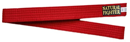 mmasport Cintura Karate Judo Aikido Taekwondo Belt per Arti Marziali in Cotone Basic (Rossa, 280.00)
