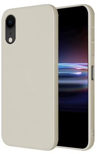 HONLEN Hülle für iPhone XR Schutzhülle Case, (6.1 Inches) Liquid TPU Silicone Handyhülle mit Fallschutz Silikon Cover Altweiß