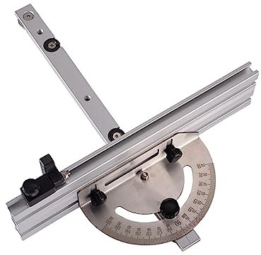 Gralara da banco Mitra Gauge Mitra Saw Goniometro Piastra angolare Righello con arresti ad angolo multipli Mitra Gauge di precisione in lega di alluminio, 250MM