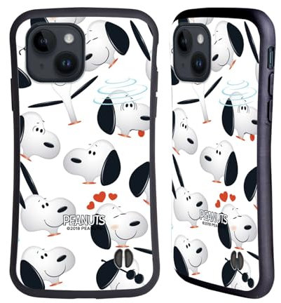 Head Case Designs Offizielle Peanuts Snoopy Persöhnlichkeiten Muster Hybride Handyhülle Hülle Huelle kompatibel mit Apple iPhone 15