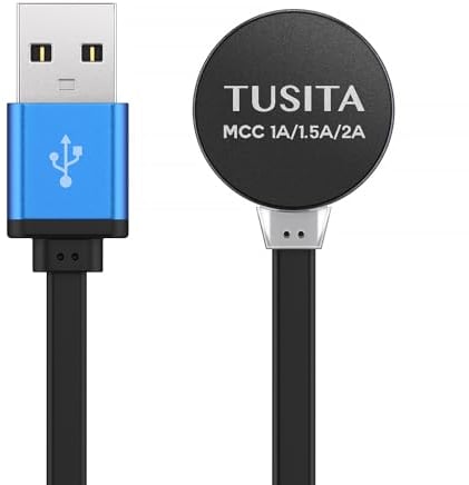 TUSITA MCC3 Magnetic Charger Compatible with Olight Flashlight - Black Upgraded - 50CM