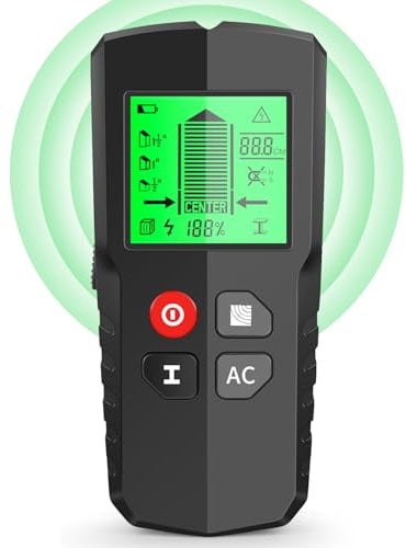 Shkalacar 5 in 1 Stud Finder Wall Scanner, Rilevatore di perni elettronico, rilevatore di cavi per pareti con display LCD HD utilizzato per rilevare legno, tubi, metallo e alimentazione CA
