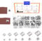 Rustark 150 Sets 6 Sizes 6mm 7mm 8mm 9mm 10mm 12mm Silver Pyramid Rivet Square Leather Rivets Kit Metal Studs Pyramid Rapid Rivet Studs Assortment Kit for DIY Leather Craft Decorations