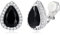 EVER FAITH Ohrclips Damen voller Zirkonia Hochzeit Teardrop Ohrringe Marineblau Clip-on