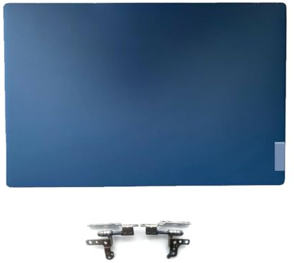 LCD Back Top Lid Cover + Screen Hinges Hinge Compatible with Lenovo Ideapad 5 15IIL05 15ARE05 15ITL05 Laptop Blue