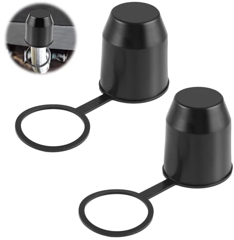 PAYFULLY Anhängerkupplung Schutzkappe, 2 Stück Anhängerkupplung Abdeckung mit Sicherungsring, Staubdicht und Wasserdicht Anhängerkupplung Abdeckkappe für Auto, Wohnmobil, Anhänger Kugelkopfschutz