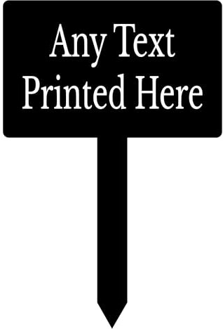 1stclassgifts Personalised Garden Stake Spike Marker Tree Marker Sign (Black, 19cm x 28.7cm, Aluminium)