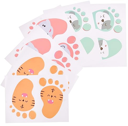 BESTonZON 30paare Wasserdichte Bodenaufkleber Junge Mädchen Fußabdruck Aufkleber Für Innen Und Außenbereich Aktivitätsdekorationen Mit Orientierungshilfe