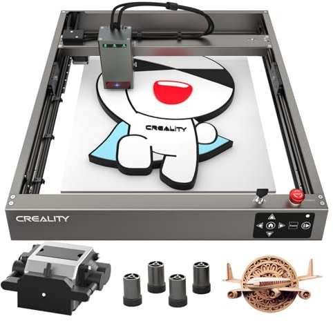 Creality Laser Graviermaschine 40W, lasergravur maschine mit Air Assist 25000mm/min, Flammenerkennung, Grenzschalter, lasergravierer für Metall, Glas, Acryl, 400x415mm