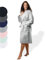 SIEGENTHAL® Damen Bademantel Waffelpique 100% Baumwolle mit Schalkragen Leicht Morgenmantel - Hellgrau L - XL
