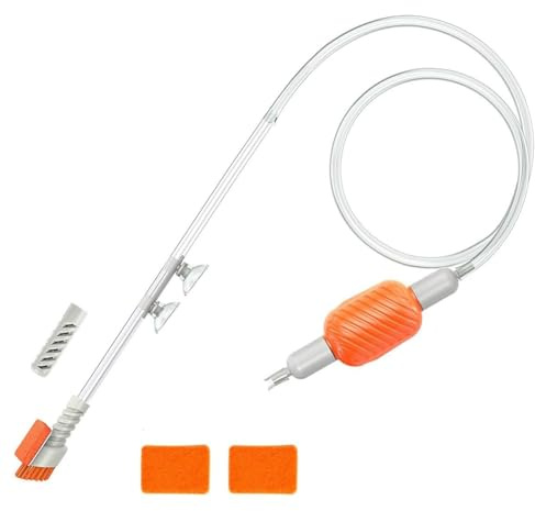 Louttary Kies Staubsauger für Aquarien, Siphon mit manuellem Wechsel, Wechsel für Aquarien, zum Wechseln des Sands und zum Waschen von Sand