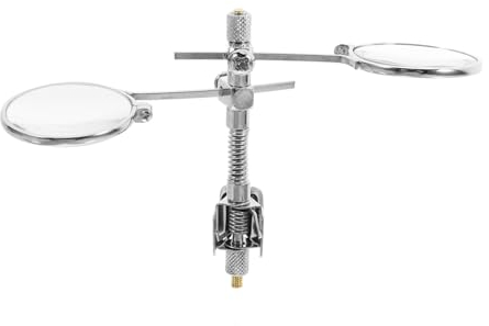 NUOBESTY Lupe brillenclip Uhrmacher-Brillenhalter vergrößerungsglas juwelier Brille Vergrößerungsbrillen monisches Okular Steampunk-Zubehör Uhrmacherei Brillenglasöffner Metall Transparent